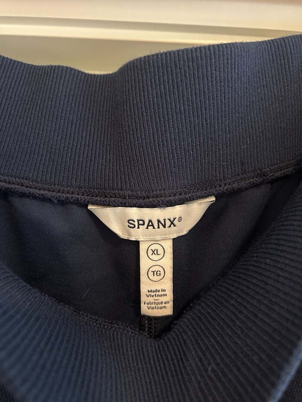 SPANX AirEssentials Pique Straight Leg Track Pant Timeless Navy Blue XL Tall - Picture 4 of 6